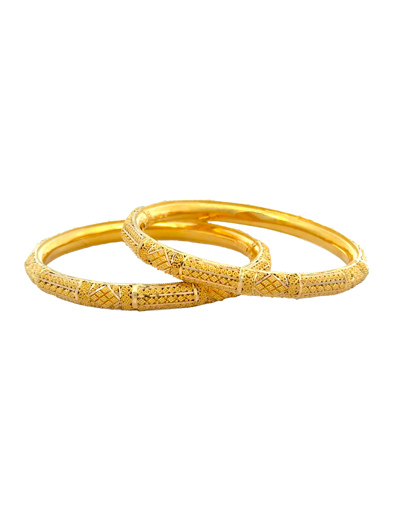 Gold Bangles 22kt  - Set of 2