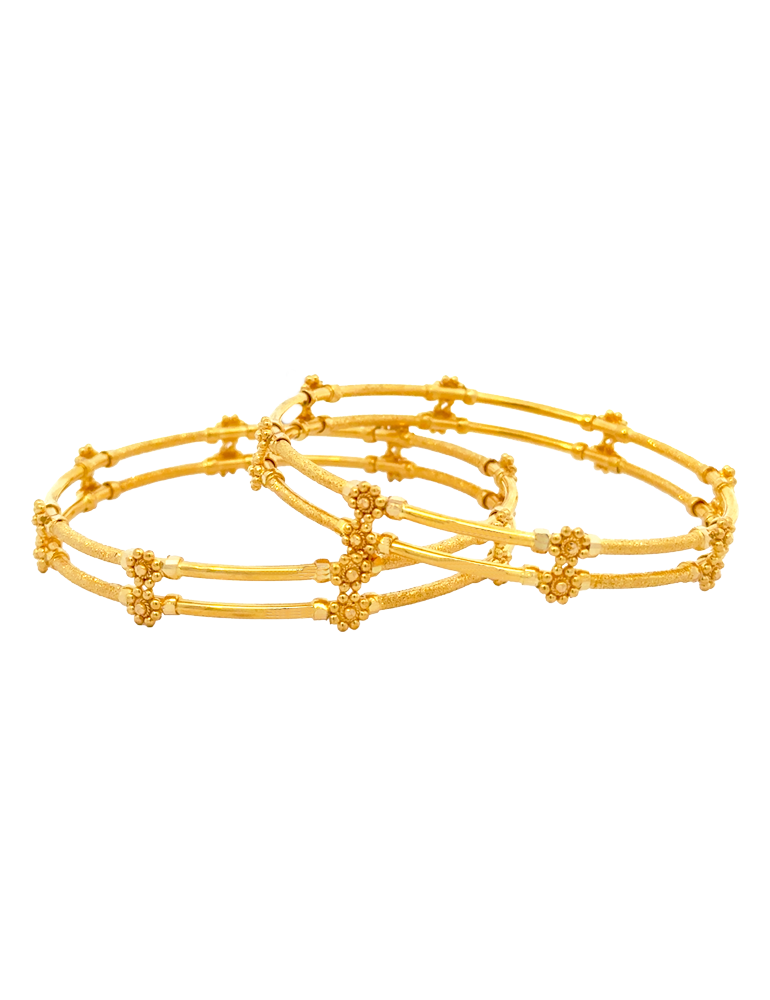 Gold Bangles 22kt  - Set of 2