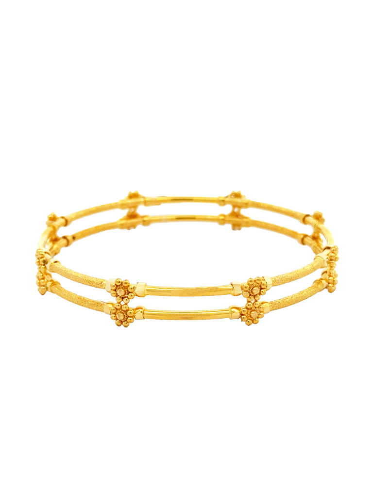 Gold Bangles 22kt  - Set of 2