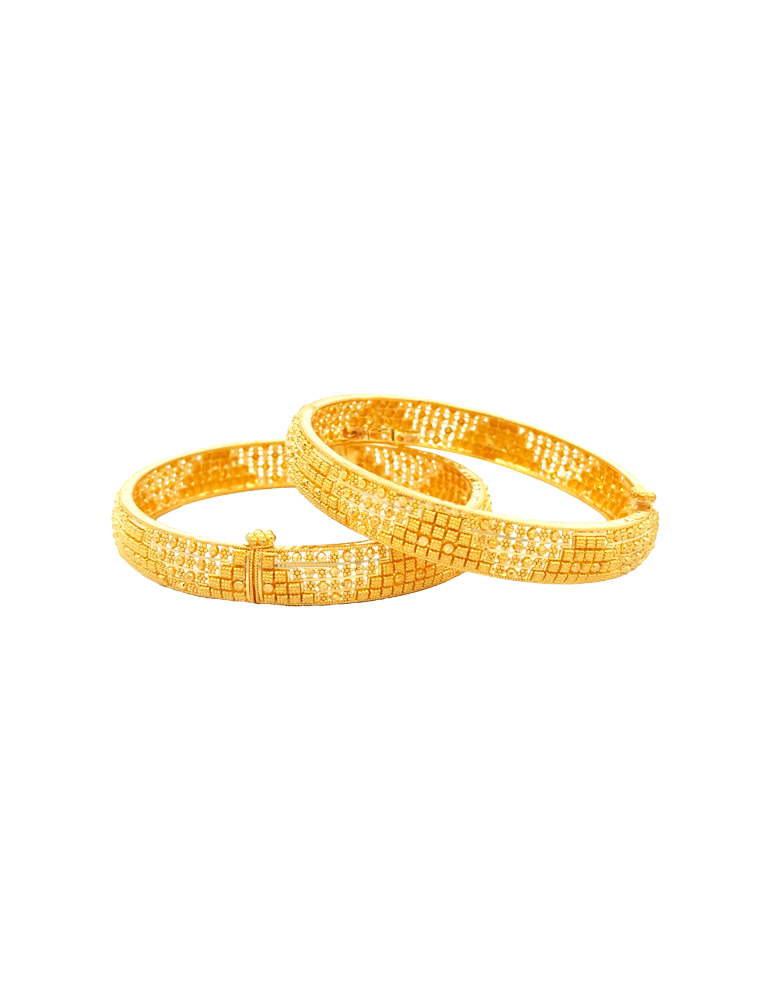 22 Kt Gold Bangles - Set of 2