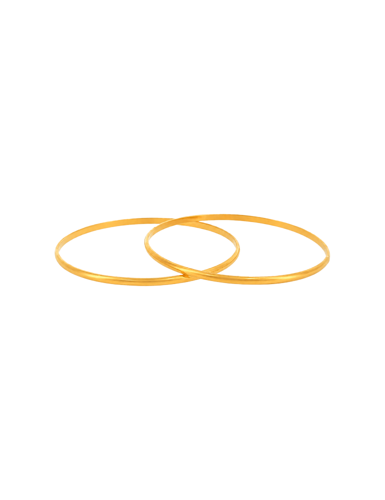 Minimal Muse Gold Bangles 22kt  - Set of 6