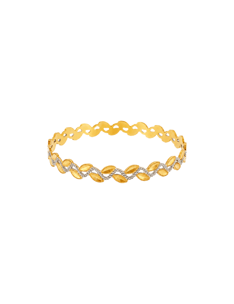 Ivy Whisper Two-Tone Bangles 22kt  - Set of 4