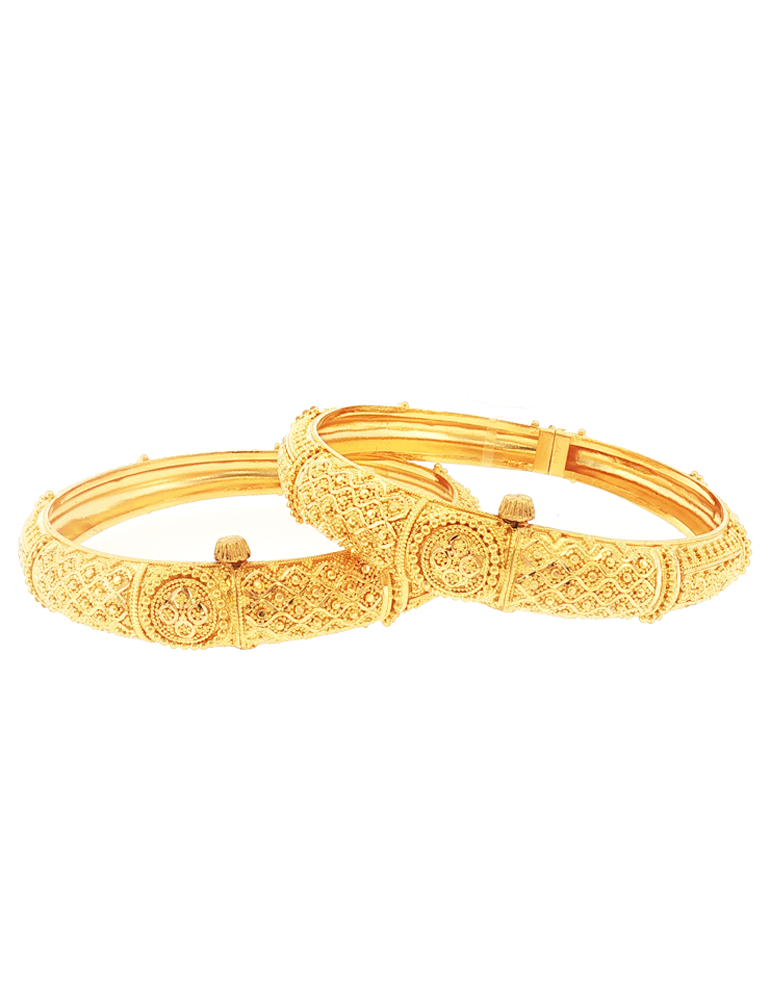 Kanak Darbar Gold Bangles 22kt  - Set of 2