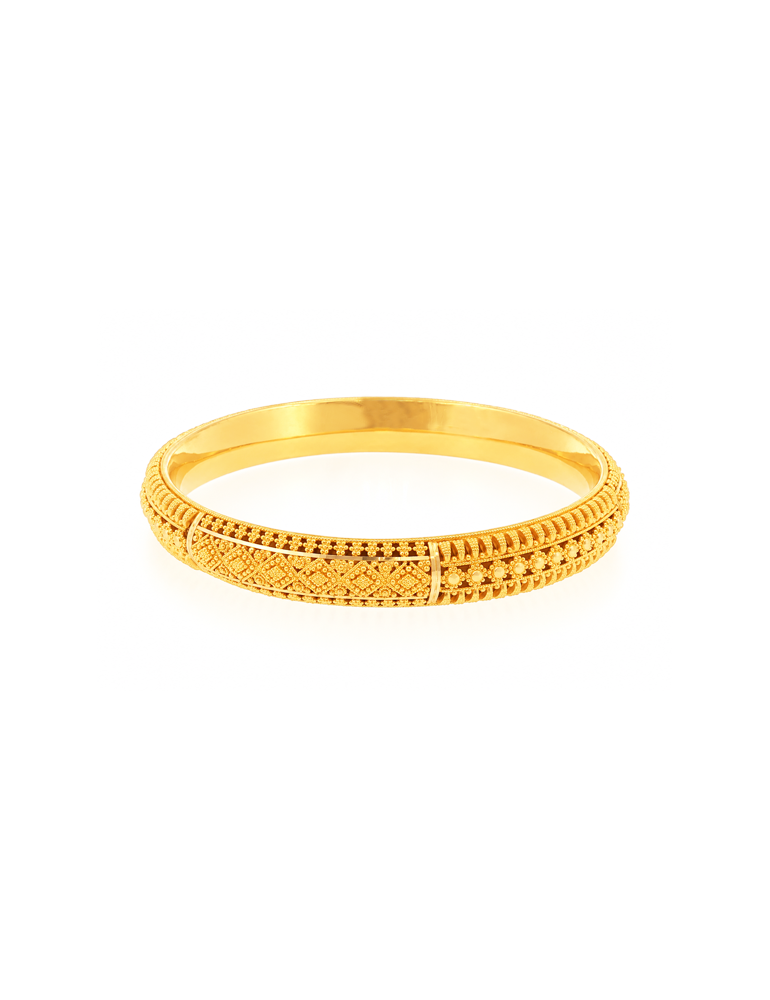 Pushkari Beaded Bloom Gold Bangles 22kt  - Set of 2