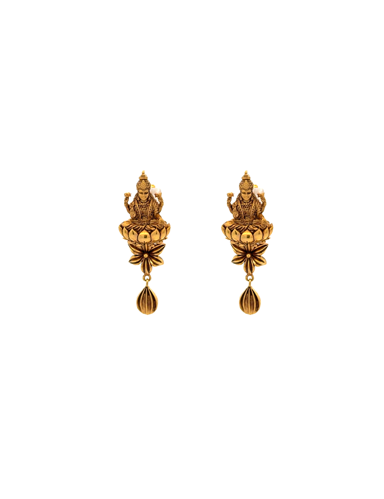 Lotus Lakshmi Heritage Necklace Set - 22 Kt