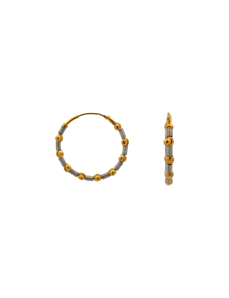 Two-Tone Gold Bali - 22 Karat