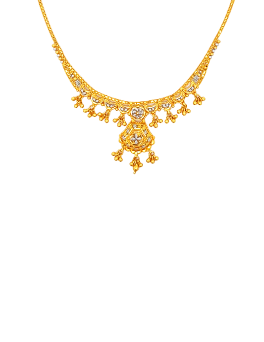 Gold Neckalce with Meenakari Work - 22 Karat