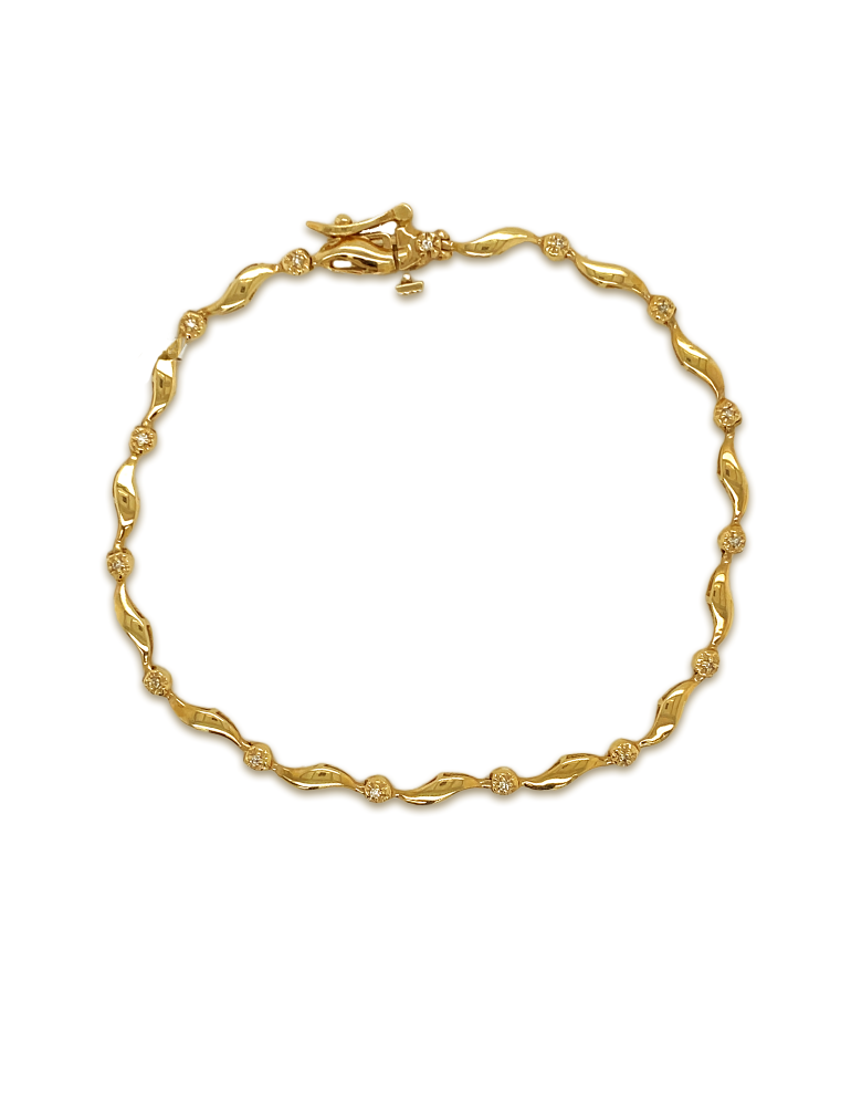 Diamond Gold Bracelet 14 Karat