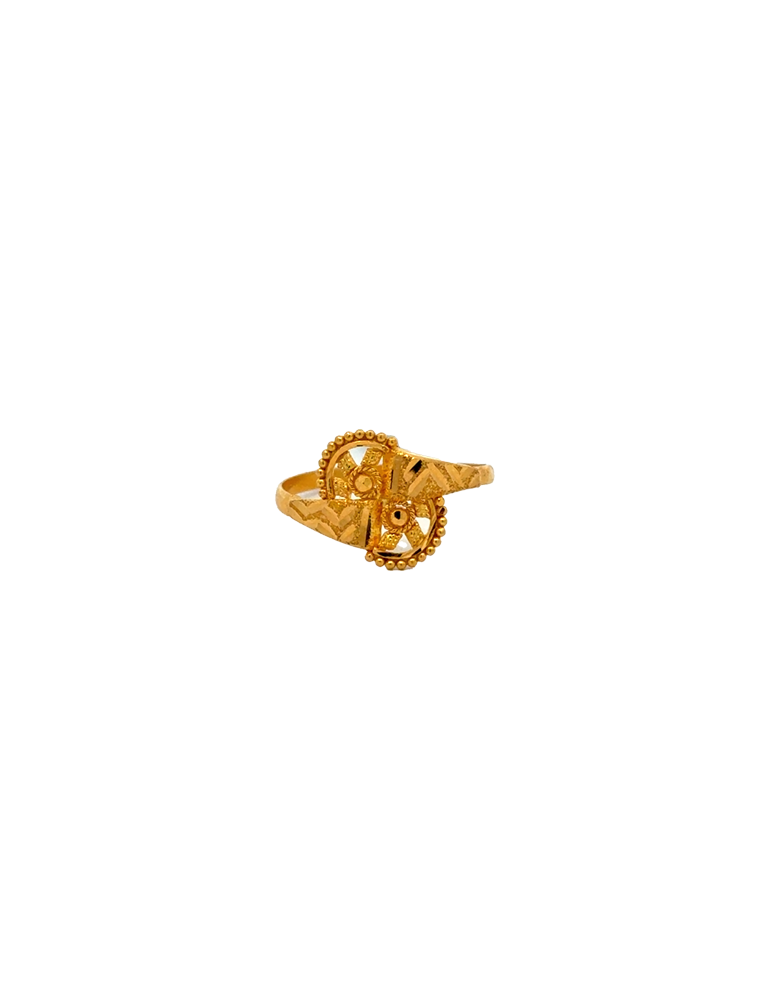 Traditional Gold Filigree Ring-22K