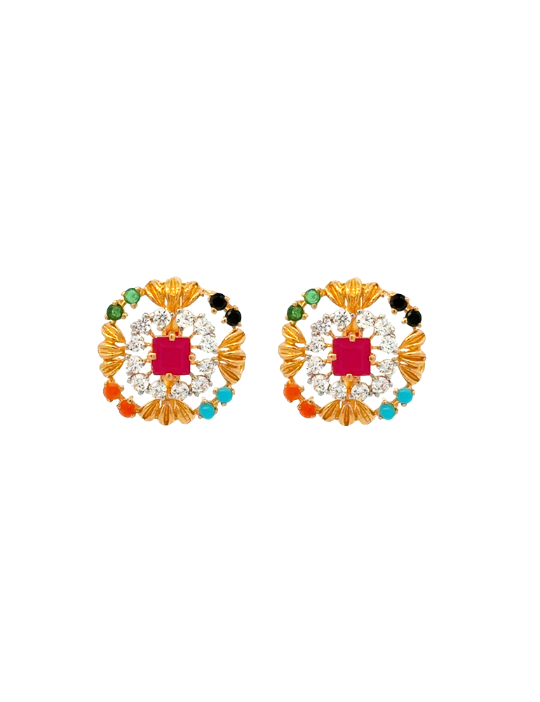 Navarathna Gold Pendant Set
