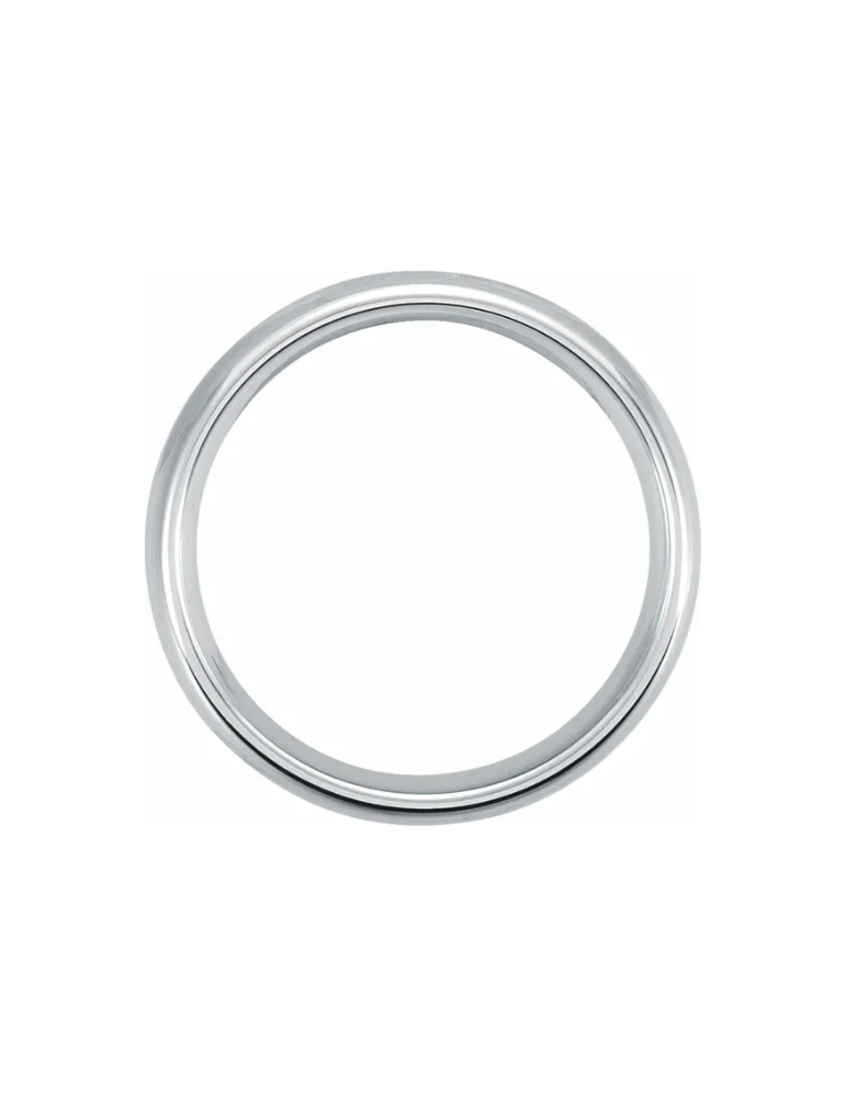 Half Round White Gold Band 18 Karat
