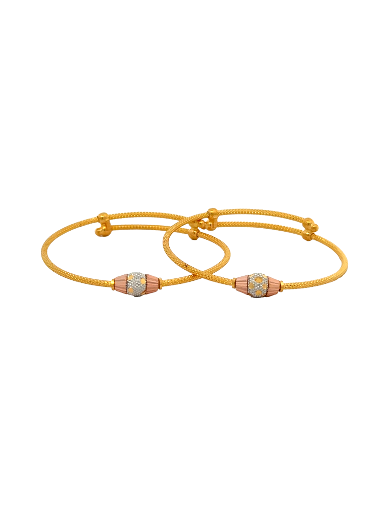 Gold Baby Bangles 22 Karat