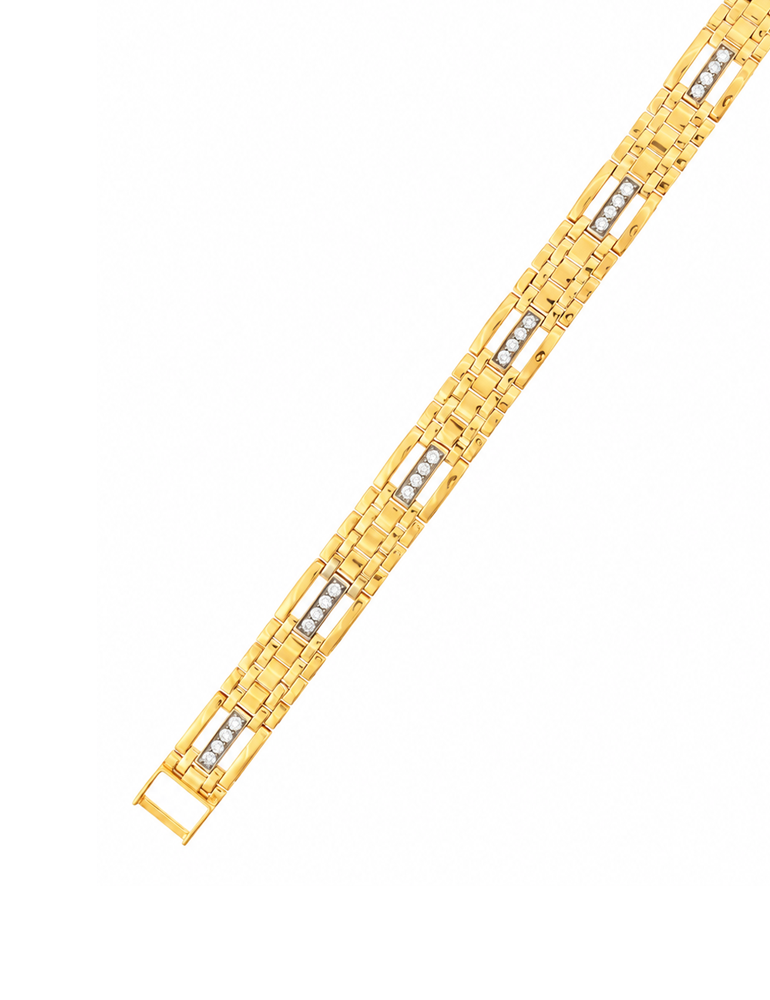 Valoré Stone-Bar Gold Bracelet - 18 Karat