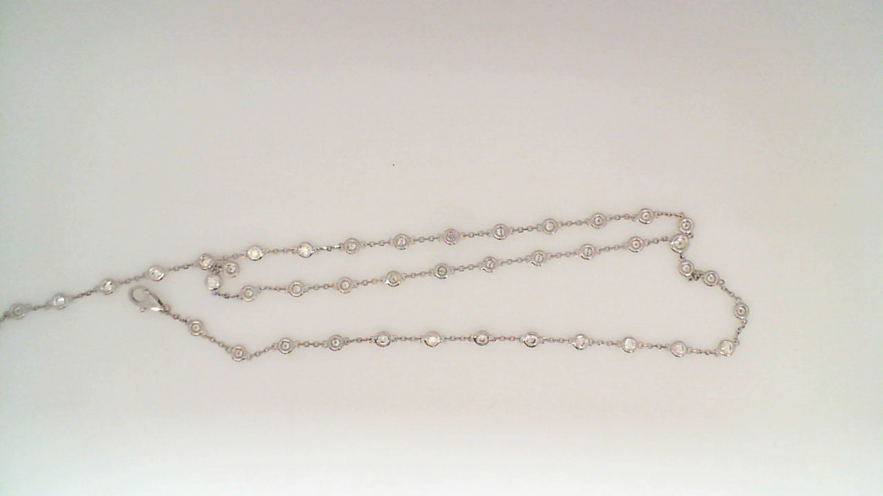 White 14 Karat Cable Link Chai
