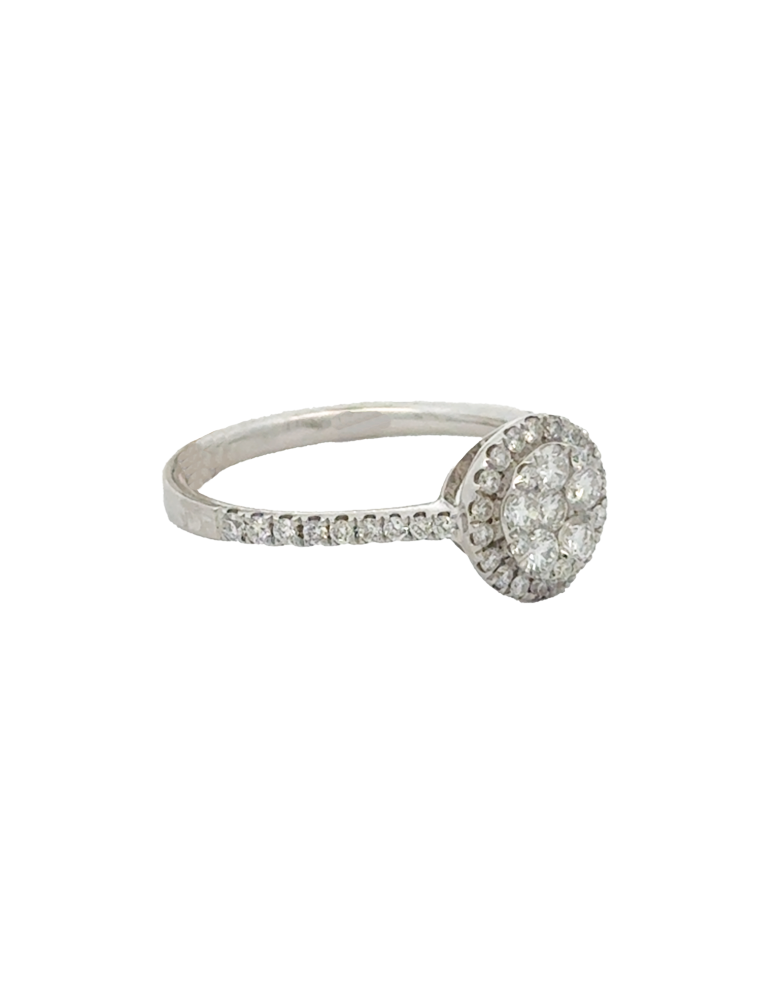Diamond White Gold Fashion Ring - 18 Kt
