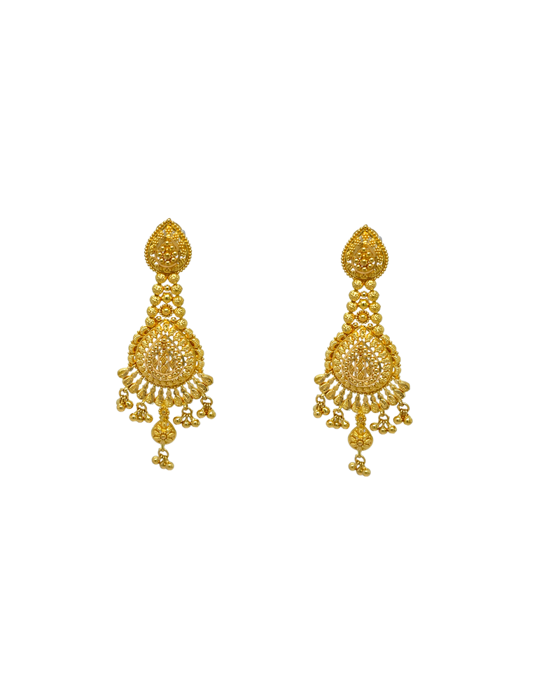 Gold Necklace Set with Earrings 22 Karat