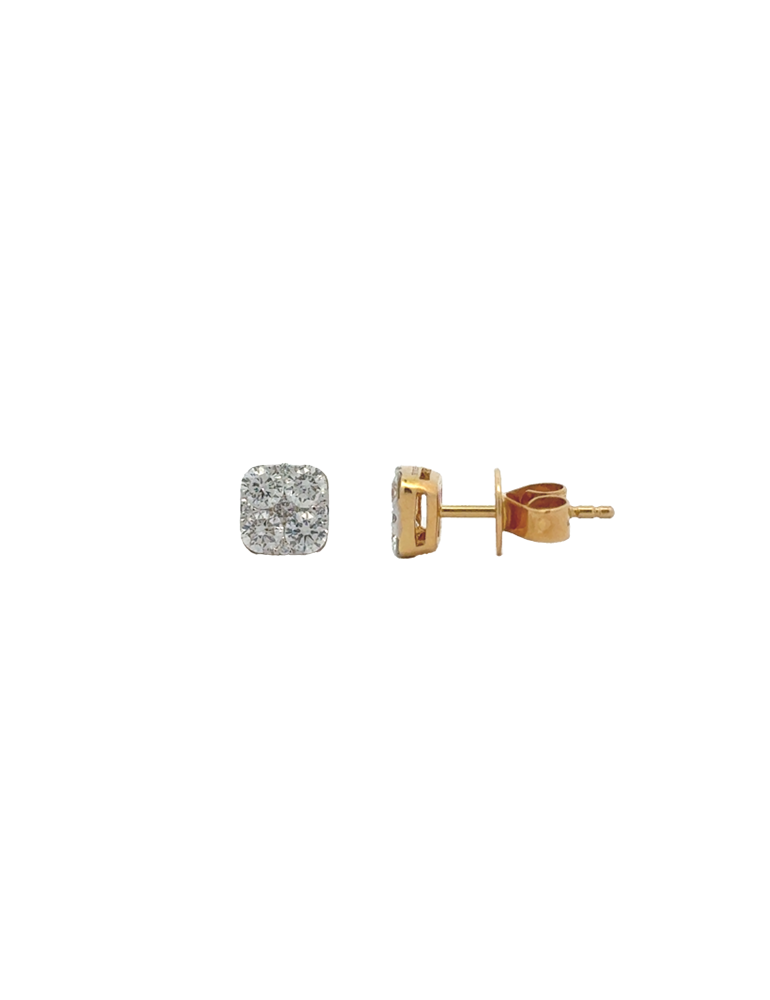 Diamond Gold Earrings 18 Karat