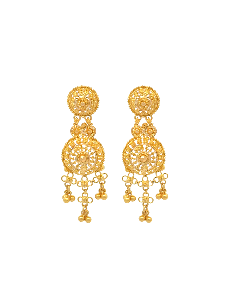 Gold Necklace Set with Earrings 22 Karat