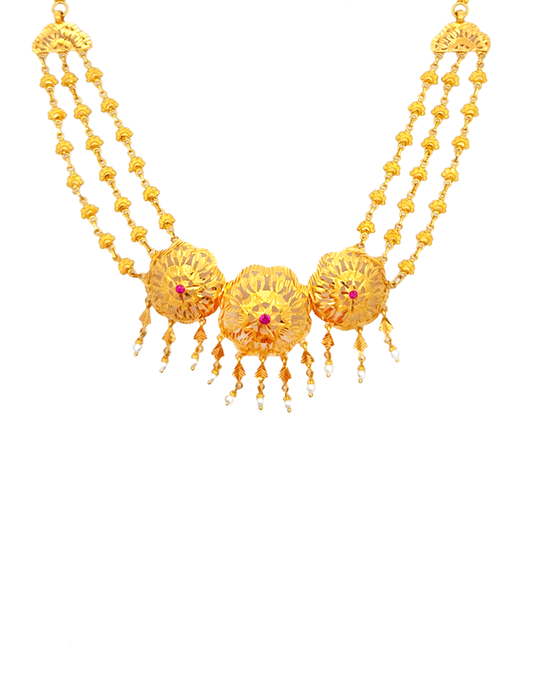 22 KT Yellow Gold Set With Earrings