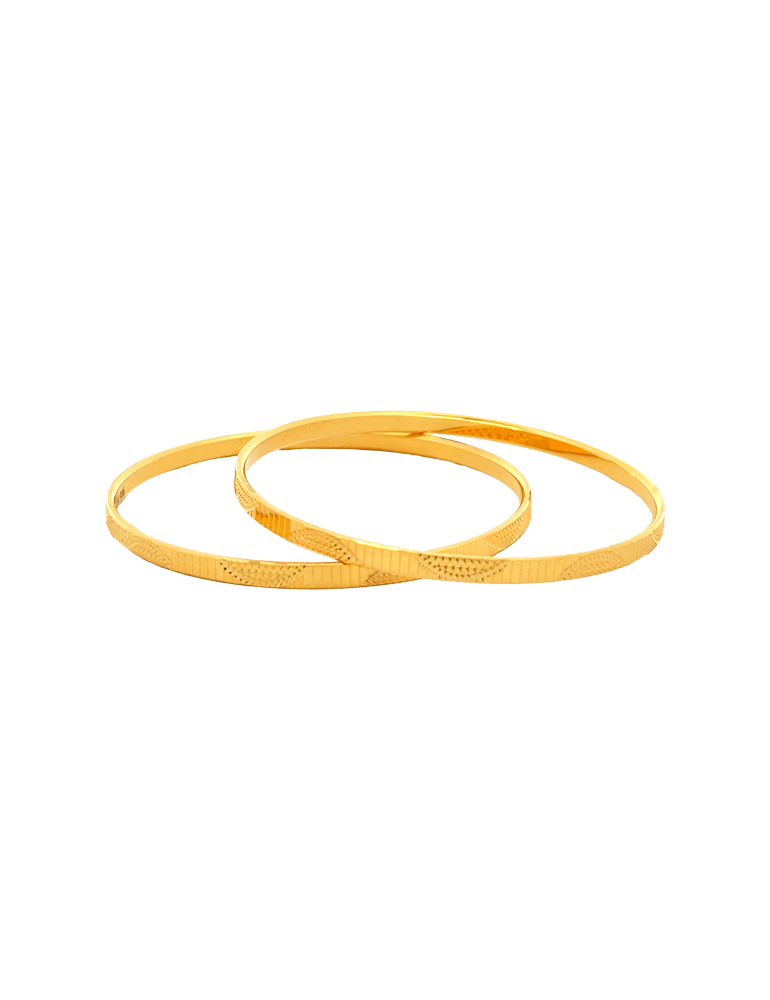 Elora Texture Gold Bangles 22kt  - Set of 6