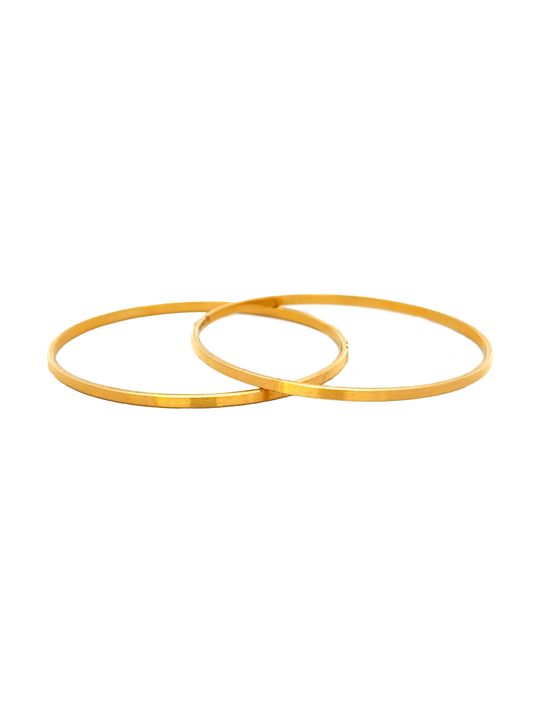 Silken Glow Gold Bangles 22kt  - Set of 8