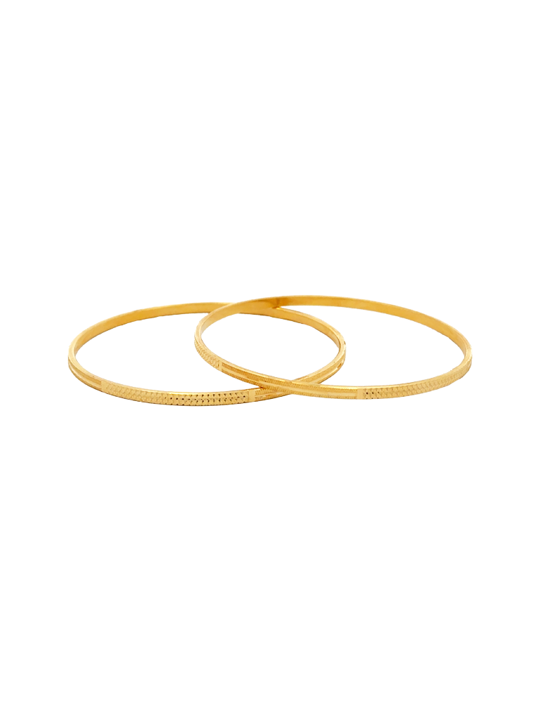 Lustre Line Gold Bangles 22kt  - Set of 8