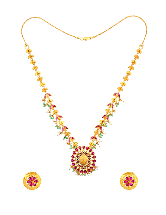 Swarna Valli Ratna Haar - 22 Kt