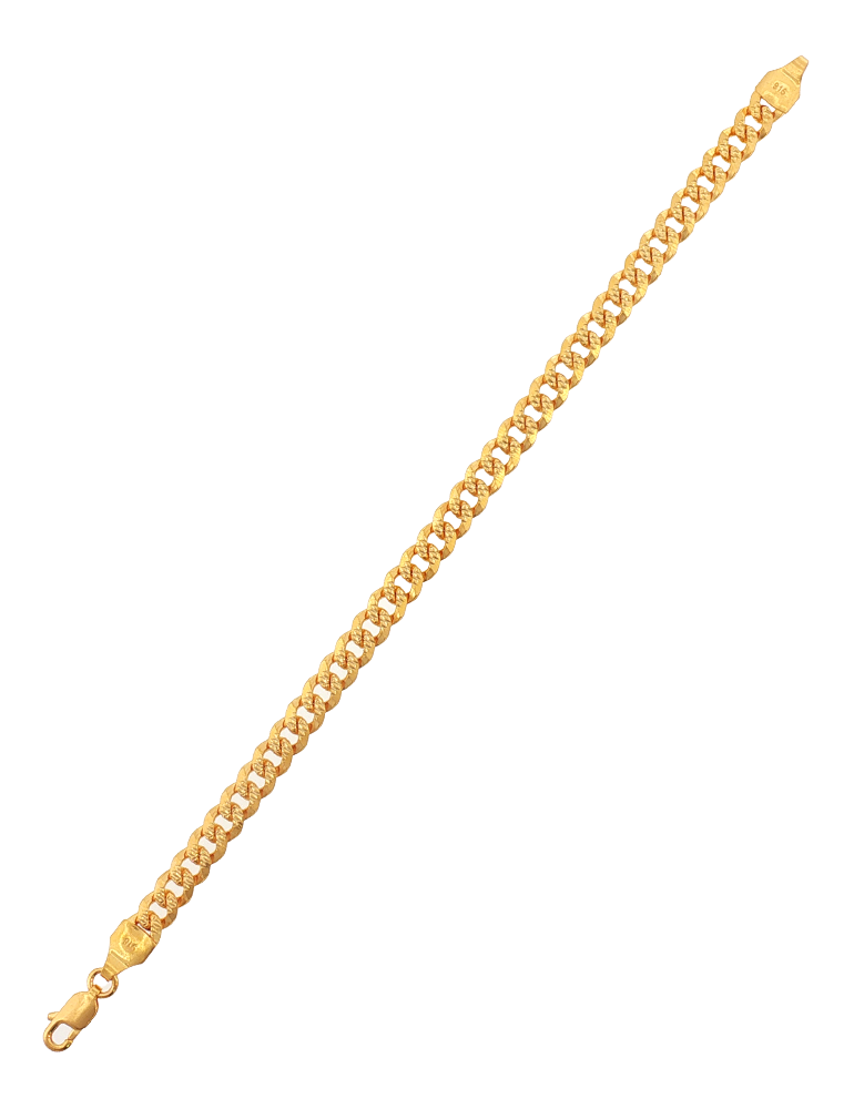 Yuvraj Gold Chain Bracelet - 22 Karat