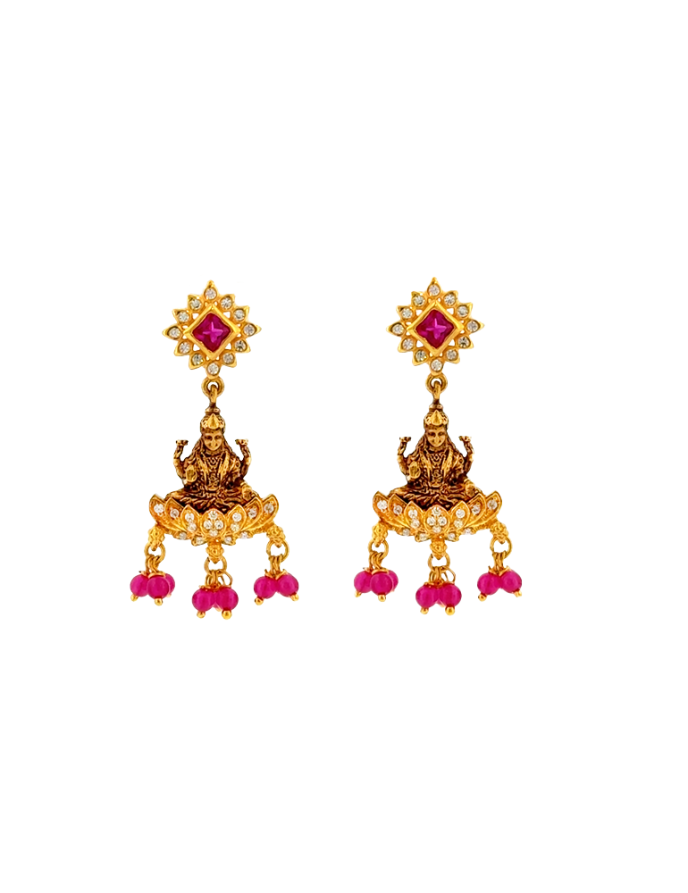 Kamal Ratna Gold Necklace Set 22 KT