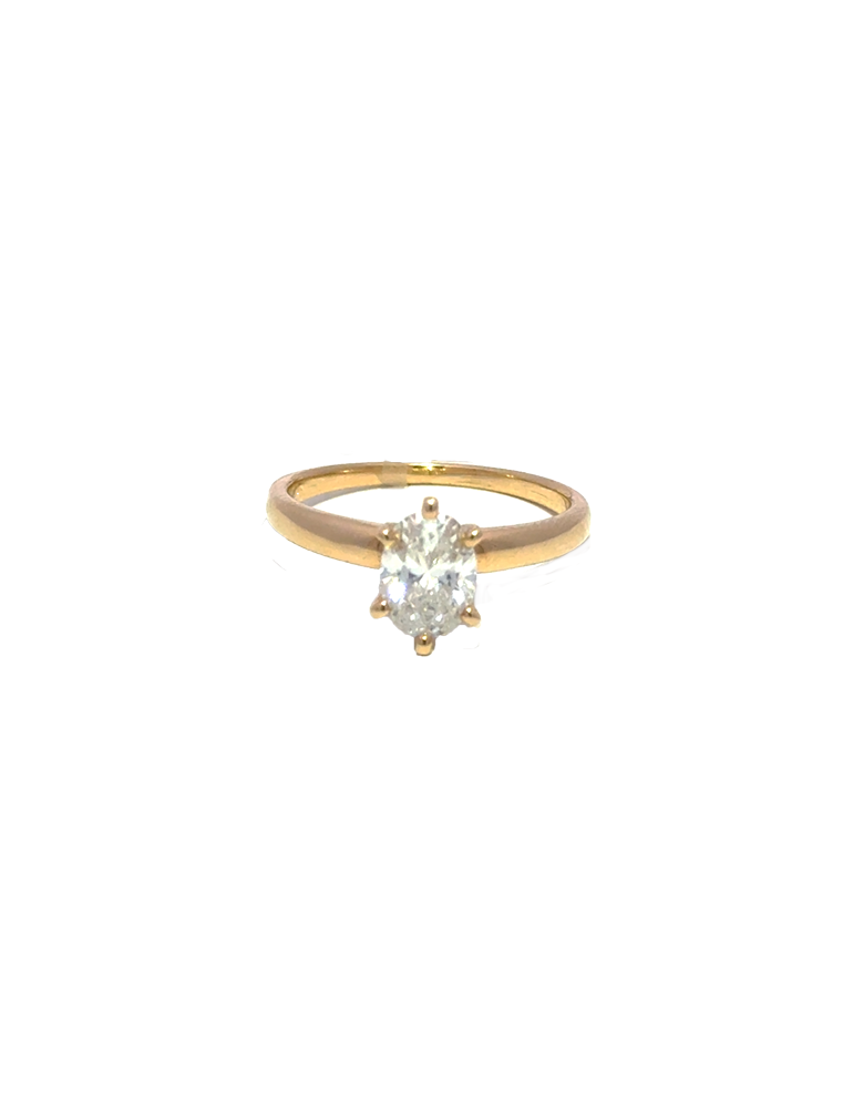 Diamond Yellow Gold Ring -18 Kt