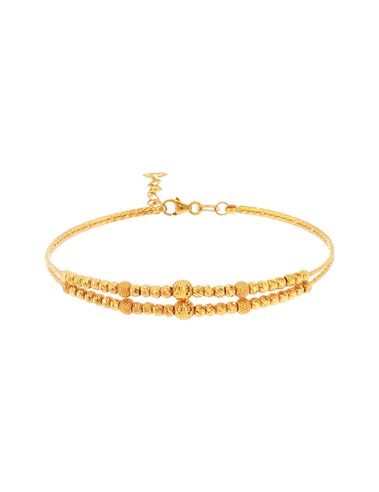 Manimala Double Row Bracelet - 22 Karat