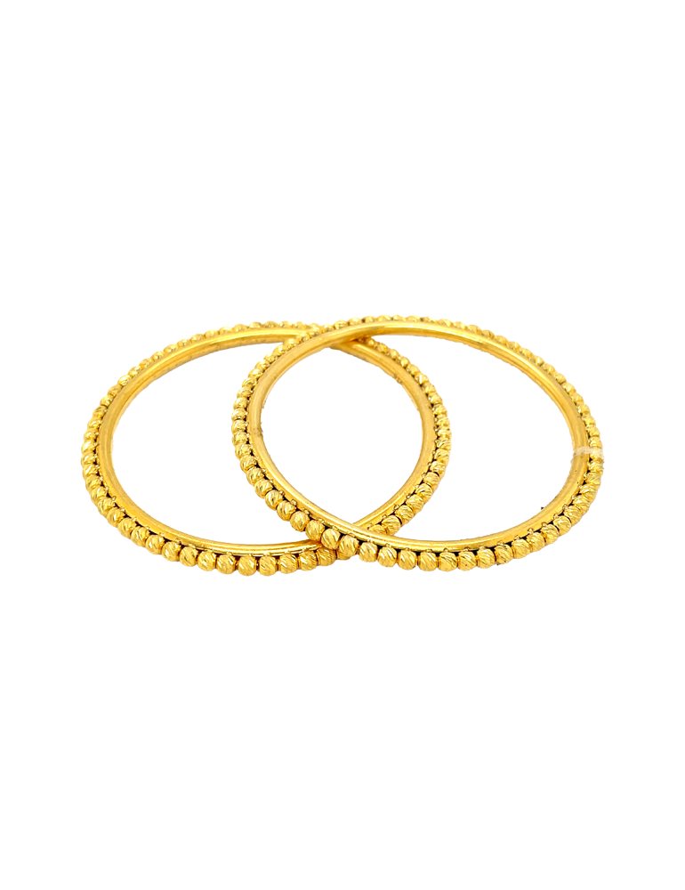 Gold Baby Girl Bangles 22 Karat - Set of 2