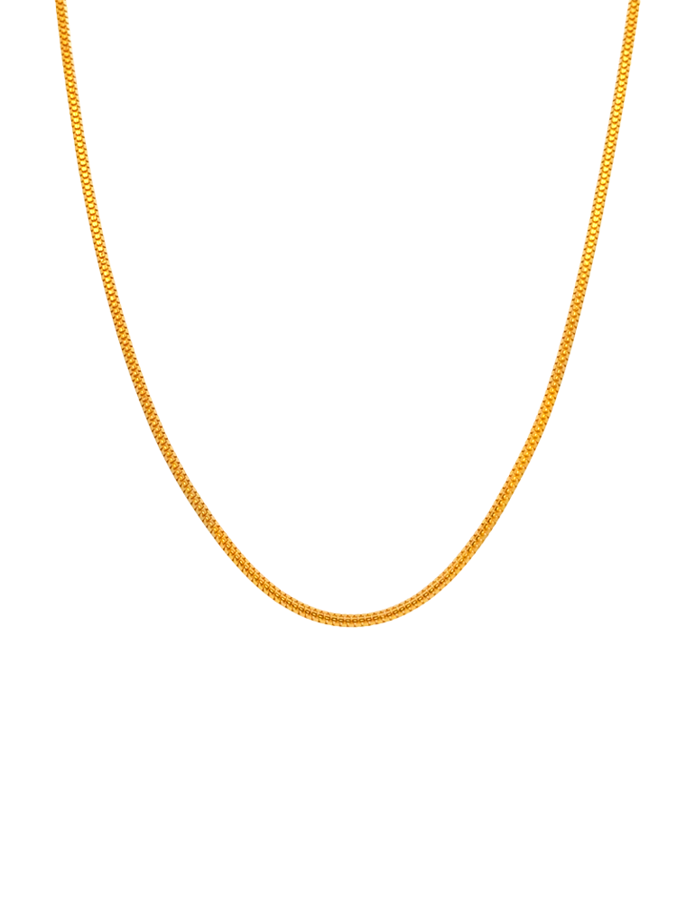 Gold Smooth Chain - 22 karat