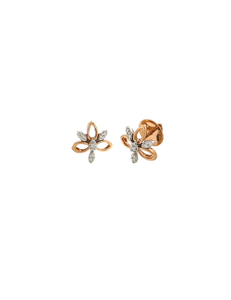 Diamond Gold Earrings In 18 Karat