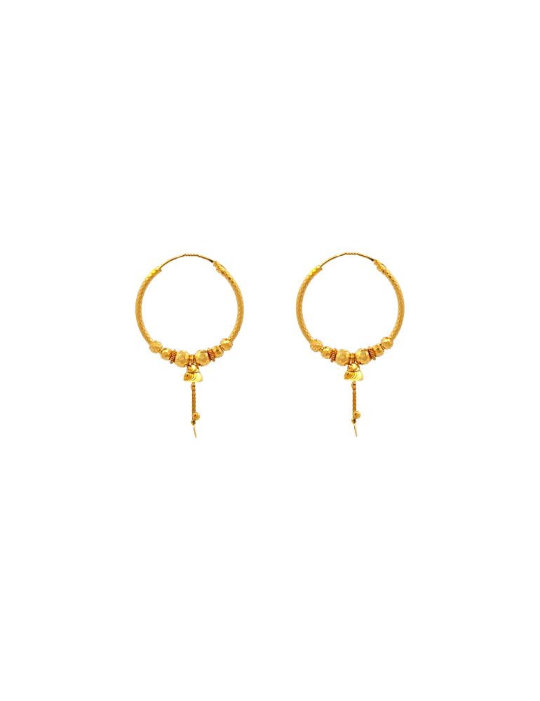 Gold Bali Danglers - 22 karat