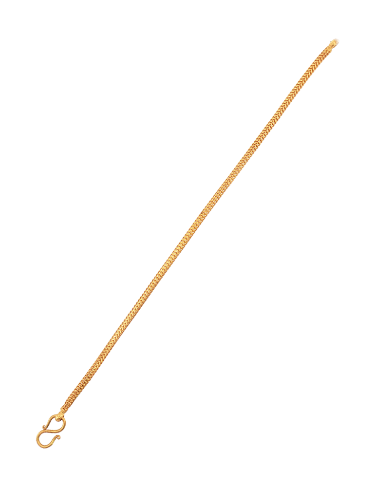 Woven Gold Chain Bracelet - 22 Karat