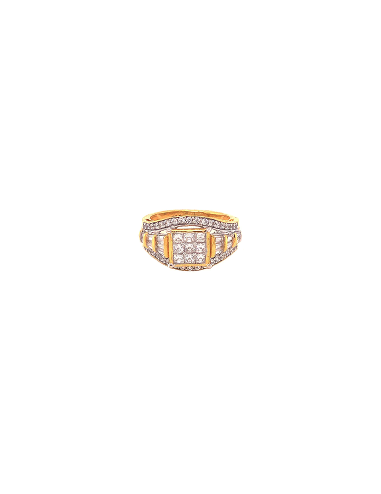 Gold Ring 22 Karat With Cubic Zirconia