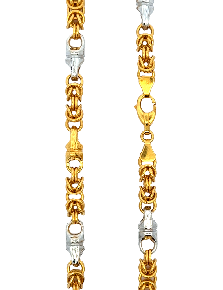 Gold Two Tone Chain - 22 Karat