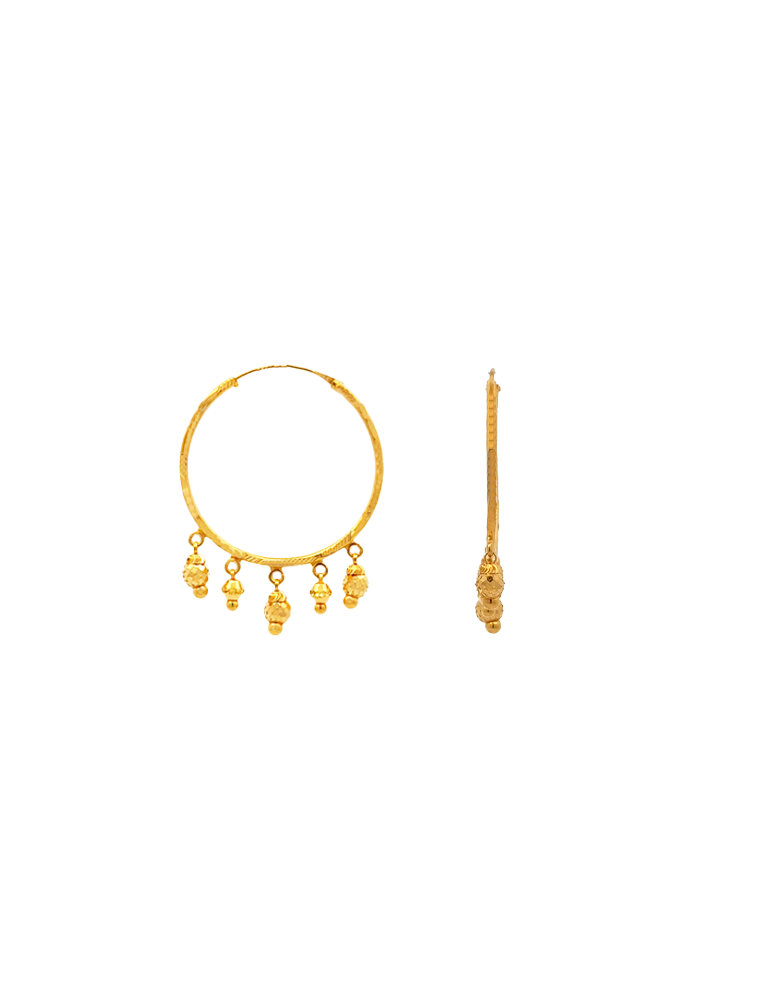 Gold Bali Danglers - 22 Karat