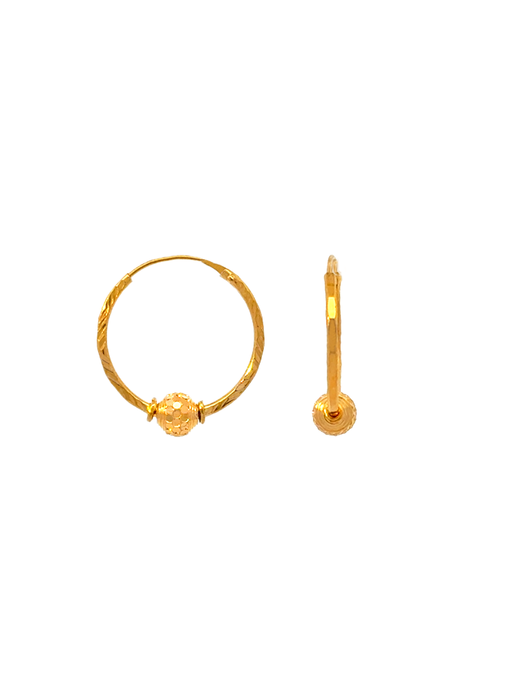 Classic Gold Ball & Hoop - 22 Karat