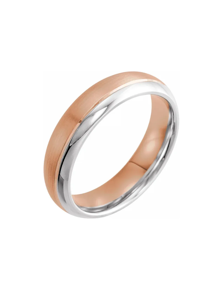 Gold Two-tone Band 14 Karat