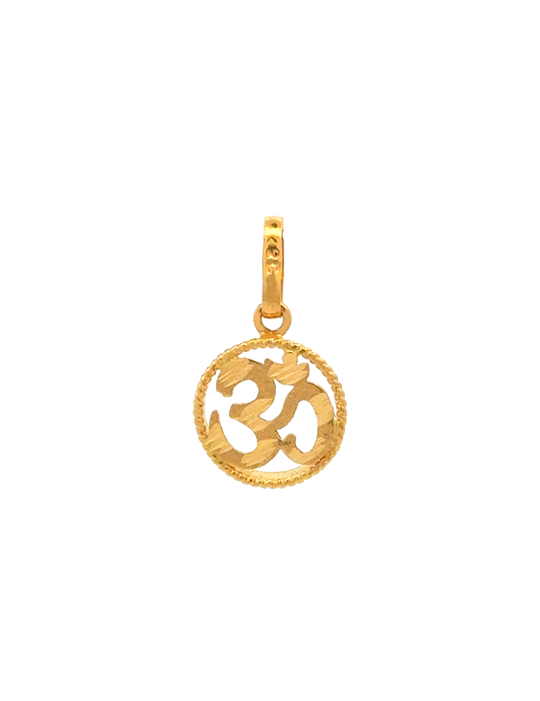 Gold Om Pendant - 22K