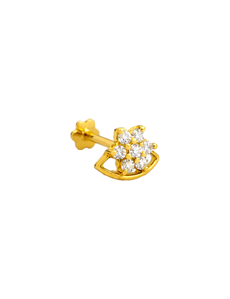 Gold Nose Pin - 22 Karat