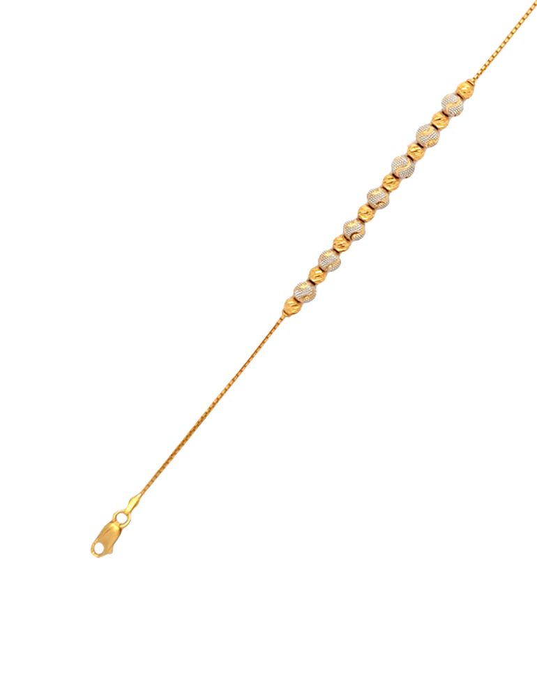 Gold Dual Toned Bracelet - 22 Karat