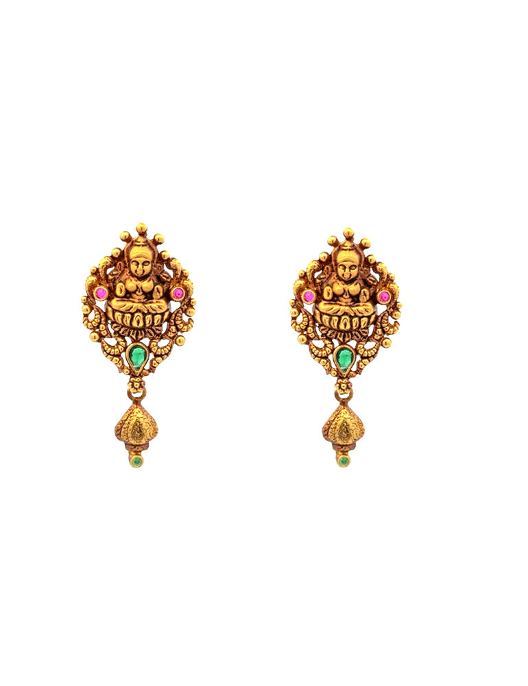 Gold Antique Lakshmi Pendent Set