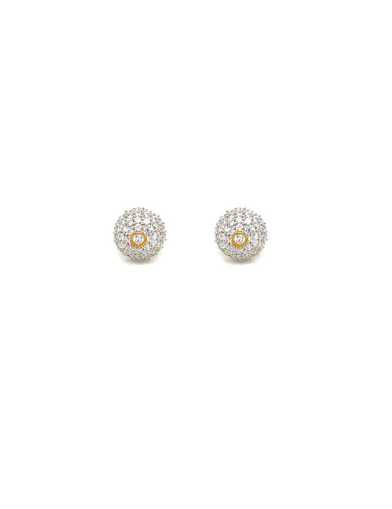 Gold CZ Earrings 22 Karat