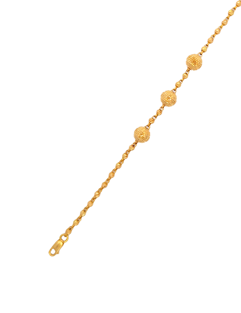 Gold Women's Ball Bracelet 22 Karat