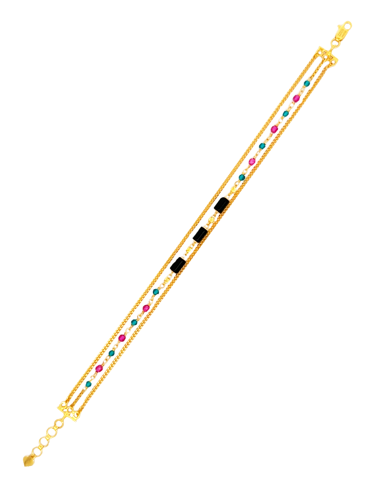 Mystique Bead Gold Bracelet - 22 Karat