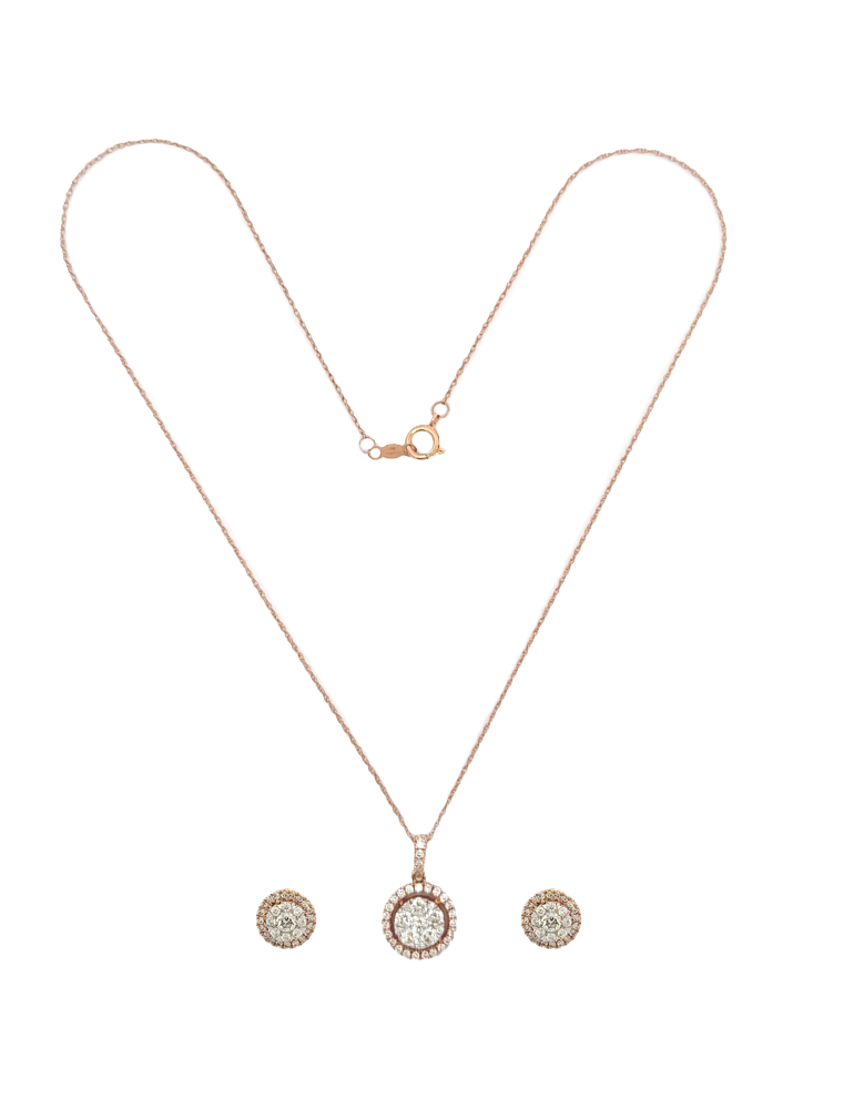 Diamond Necklace Set - 18 Kt