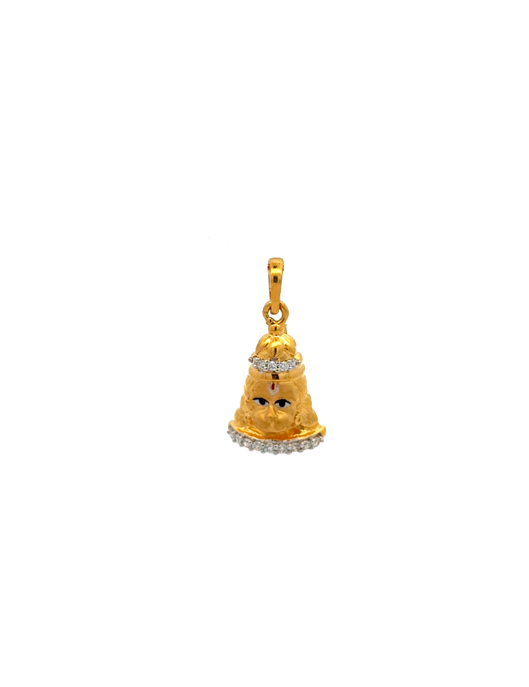 Gold Hanuman Pendant 22 Karat